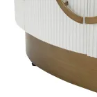 Meuble ovale en bois avec plateau et inserts arrondis avec 2 portes - Rachel Viadurini