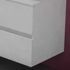 Meuble de salle de bain suspendu avec double vasque à poser - Mandrillo Viadurini