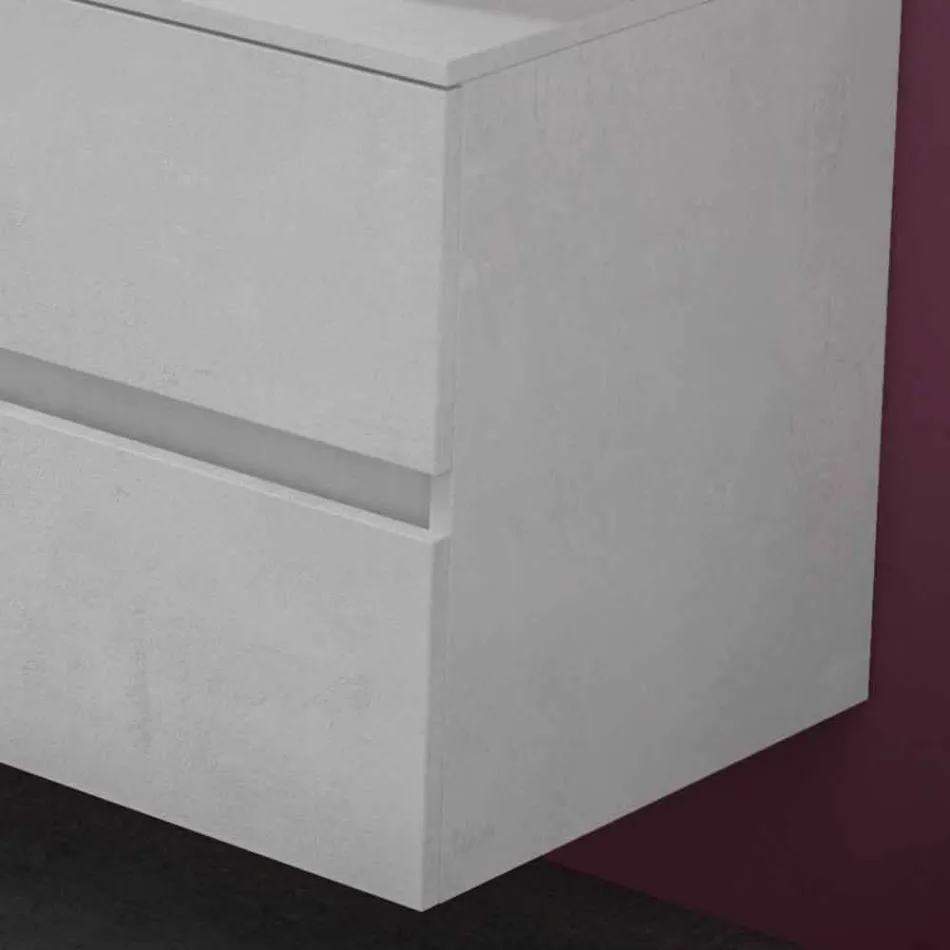 Meuble de salle de bain suspendu avec double vasque à poser - Mandrillo Viadurini