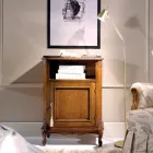 Support de téléphone classique en bois avec porte Made in Italy - Richard Viadurini