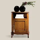 Support de téléphone classique en bois avec porte Made in Italy - Richard Viadurini