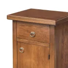 Meuble téléphonique en noyer patiné fabriqué en Italie - Atunis Viadurini