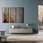 Meuble TV Bas en Bois Ecologique 1 Porte et 2 Tiroirs Luxe - Bruno Viadurini