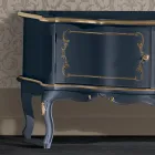 Meuble TV classique en bois avec portes et compartiments Made in Italy - Leonor Viadurini