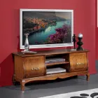 Meuble TV classique en bois avec incrustations Made in Italy - Hastings Viadurini