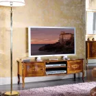 Meuble TV classique en bois avec incrustations Made in Italy - Katerine Viadurini