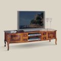 Meuble TV classique en bois avec incrustations Made in Italy - Katerine