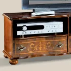 Meuble TV classique en bois de noyer de luxe fabriqué en Italie - Prince Viadurini