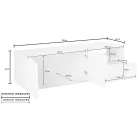 Meuble TV avec 2 portes, un tiroir et un compartiment ouvert Made in Italy - Popilio Viadurini