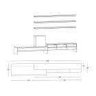 Meuble TV avec 3 étagères et conteneur à charnière Made in Italy - Roman Viadurini