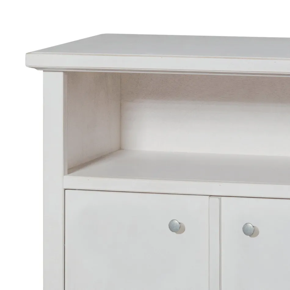 Meuble TV avec compartiment ouvert et 2 portes Made in Italy - Alpan Viadurini