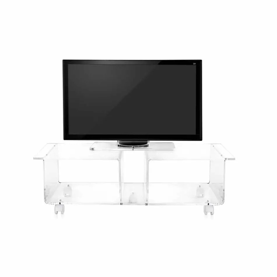Cabinet TV Plexiglas design moderne Assistant double Viadurini