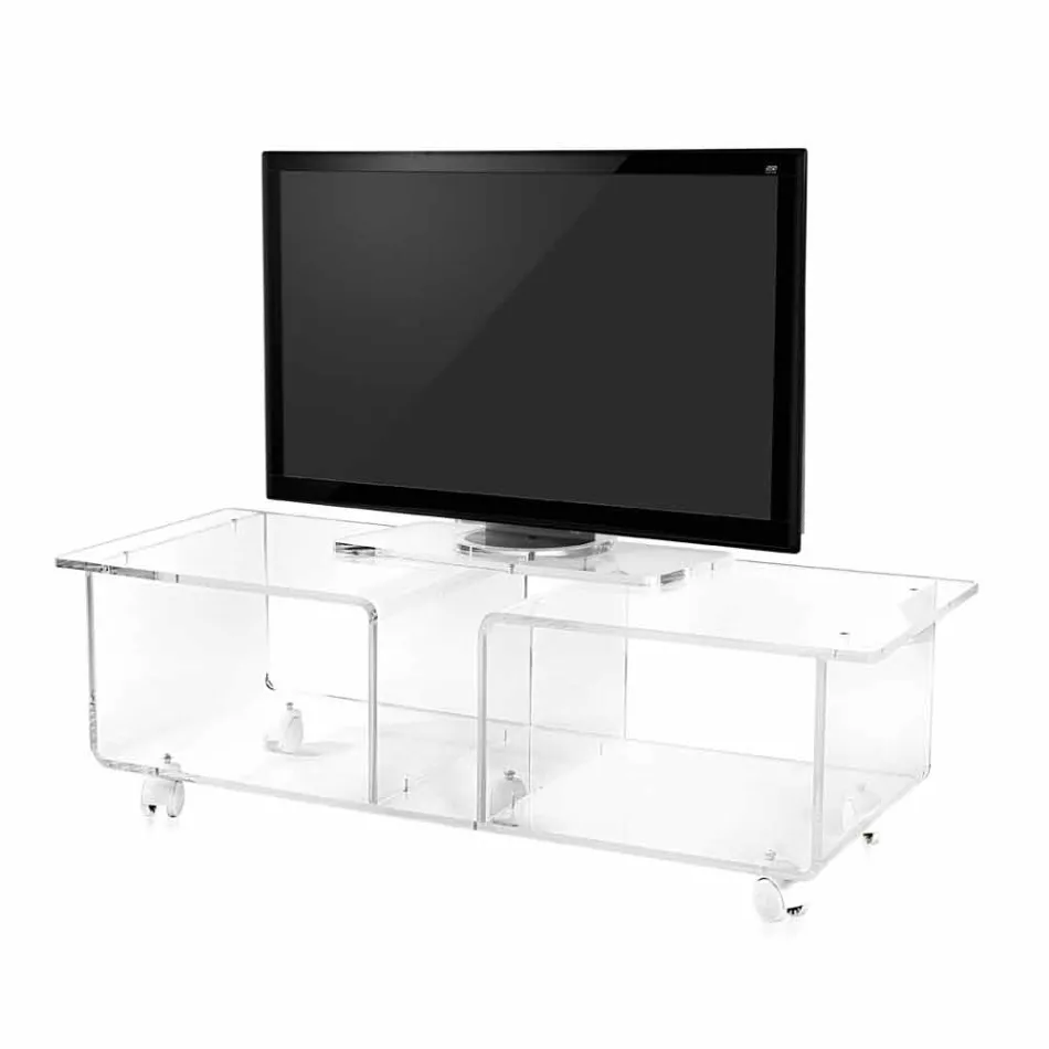 Cabinet TV Plexiglas design moderne Assistant double Viadurini