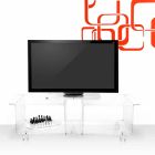 Cabinet TV Plexiglas design moderne Assistant double Viadurini