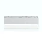 Meuble TV en bois avec 1 porte et 2 tiroirs - Tantalo Viadurini