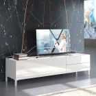 Meuble TV en bois avec 1 porte et 2 tiroirs - Tantalo Viadurini