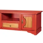 Meuble TV en bois plaqué avec différentes finitions fabriqué en Italie - Purusha Viadurini