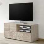 Meuble TV en bois sérigraphié avec tiroir Made in Italy - Brielle Viadurini