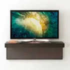 Meuble TV suspendu avec plateau en cristal satiné fabriqué en Italie - Americio Viadurini