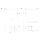 Meuble rotatif multifonctionnel avec meuble TV et table intégrée fabriqué en Italie - Illusione Viadurini