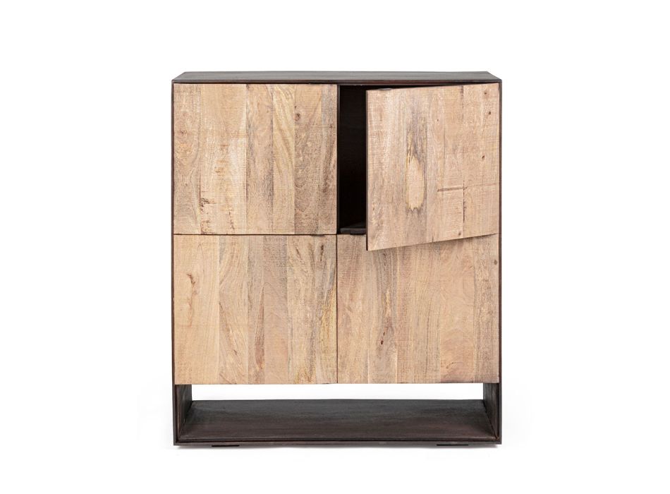 Meuble de Salon 4 Portes en Manguier Design Homemotion - Isacco Viadurini