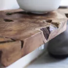 Meuble haut de salle de bain suspendu en bois de teck massif - Forêt Viadurini