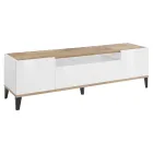 Mobile TV en mélamine 2 chambres et 1 tiroir Made in Italy - Florentino Viadurini