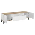 Mobile TV en mélamine 2 chambres et 1 tiroir Made in Italy - Florentino Viadurini