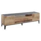 Mobile TV en mélamine 2 chambres et 1 tiroir Made in Italy - Florentino Viadurini