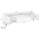 Mobile TV en mélamine 2 chambres et 1 tiroir Made in Italy - Florentino Viadurini