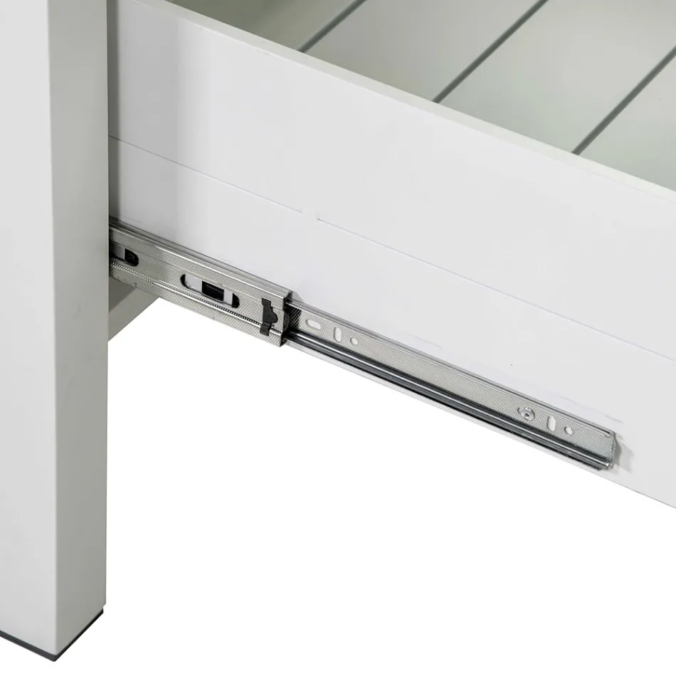 Meuble d'extérieur en aluminium avec 2 tiroirs dans différentes finitions - Hotel Viadurini