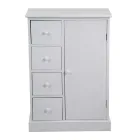 Armoire d'intérieur en bois avec 1 porte et 4 tiroirs - Meduse Viadurini