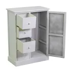 Armoire d'intérieur en bois avec 1 porte et 4 tiroirs - Meduse Viadurini