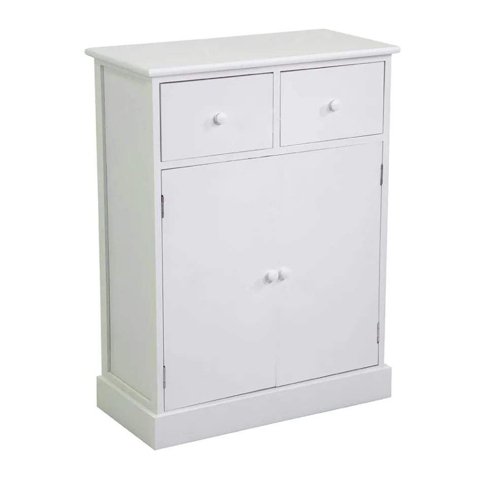 Armoire d'intérieur en bois avec 2 portes et 2 tiroirs - Meduse Viadurini