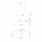 Meuble de salle de bain suspendu Base de lavabo en cuivre, 2 tiroirs, étagère et miroir - Renga Viadurini