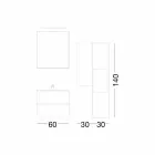 Meuble Suspendu Design en Mélamine Noyer - Becky Viadurini