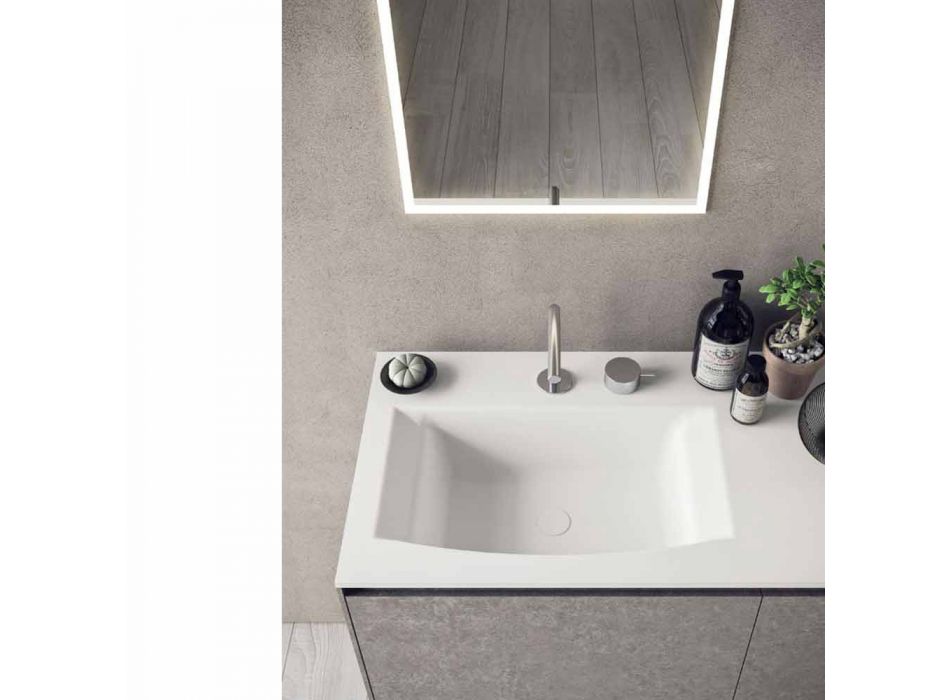 Meubles design suspendus, composition de salle de bain moderne - Callisi9 Viadurini