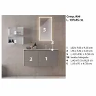 Meubles design suspendus, composition de salle de bain moderne - Callisi9 Viadurini