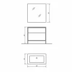 Meuble de salle de bain au sol en métal cuivré et Mdf blanc fabriqué en Italie - Cizco Viadurini