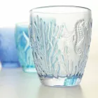 Verres de couleur bleu moderne 6 pièces Service d'eau - Mazara Viadurini