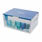 Verres de couleur bleu moderne 6 pièces Service d'eau - Mazara Viadurini