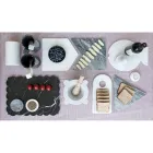 Mortier en marbre blanc de Carrare avec pilon en bois fabriqué en Italie - Winda Viadurini