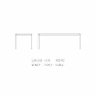 My Home Bebop design table marbre blanc H74xL210cm fabriqué en Italie Viadurini