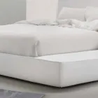 My Home Long Island lit double rembourré en cuir fabriqué en Italie Viadurini