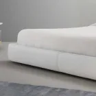 My Home Long Island lit double rembourré en cuir fabriqué en Italie Viadurini