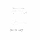 My Home Long Island lit double rembourré en cuir fabriqué en Italie Viadurini