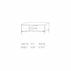 Buffet design My Home Mirage en MDF H71xL210cm laqué fabriqué en Italie Viadurini