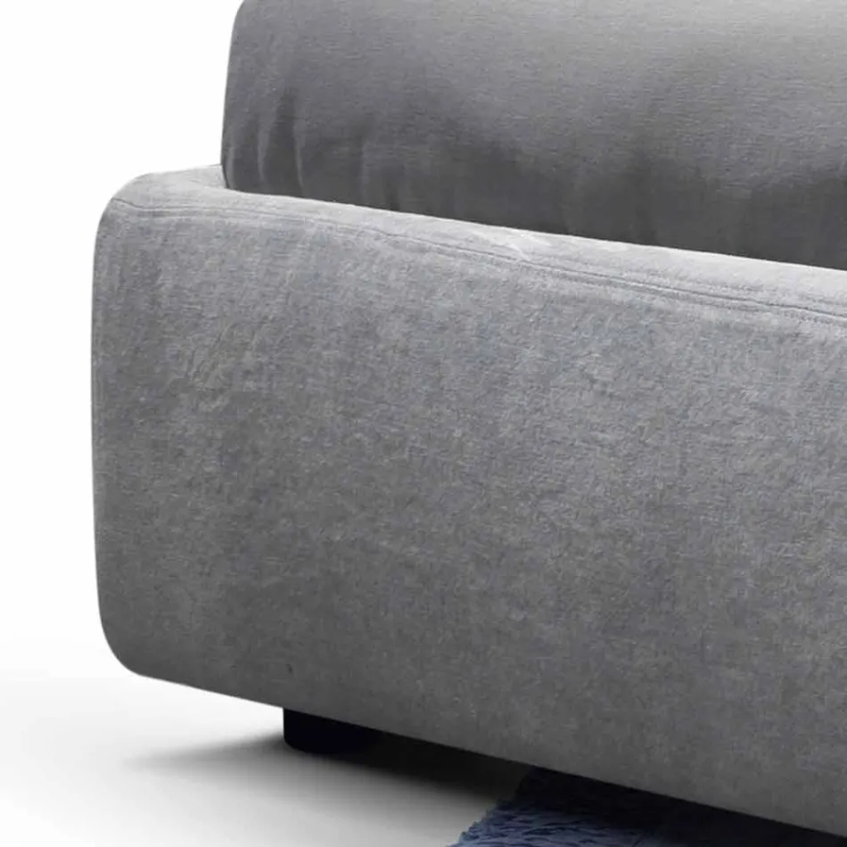 My Home Sleepway lit double rembourré 180x90cm fabriqué en Italie Viadurini