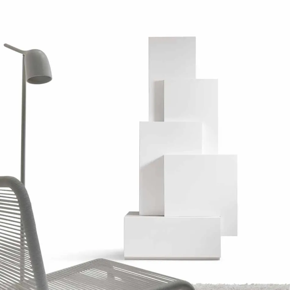 My Home Tetris mobile tour de la salle de séjour design MDF H196cm fabriqué en Italie Viadurini