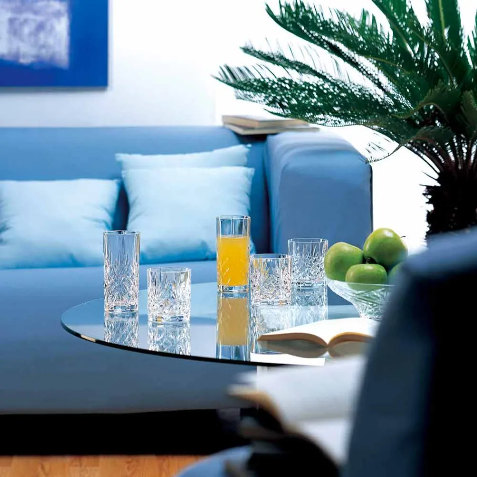 Verres à Cocktail Bas Gobelet à l'Ancienne 12 Pièces Cristal - Cantabile Viadurini